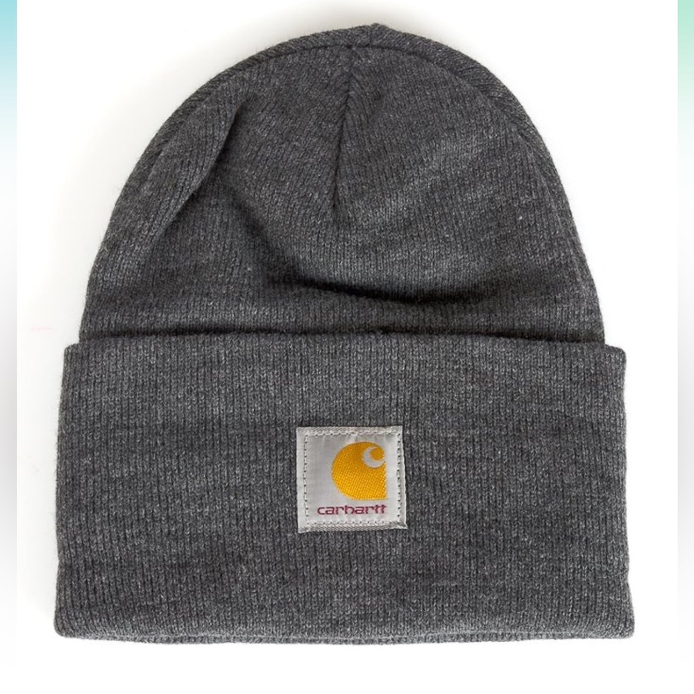 NWT Carhartt Knit Cuffed Beanie Hat Gray Heather